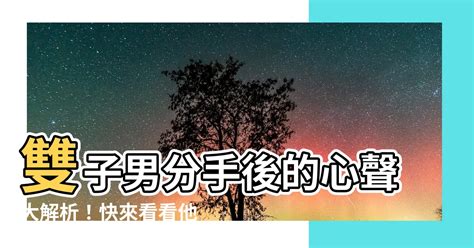 雙子分手後|雙子座分手後的表現！